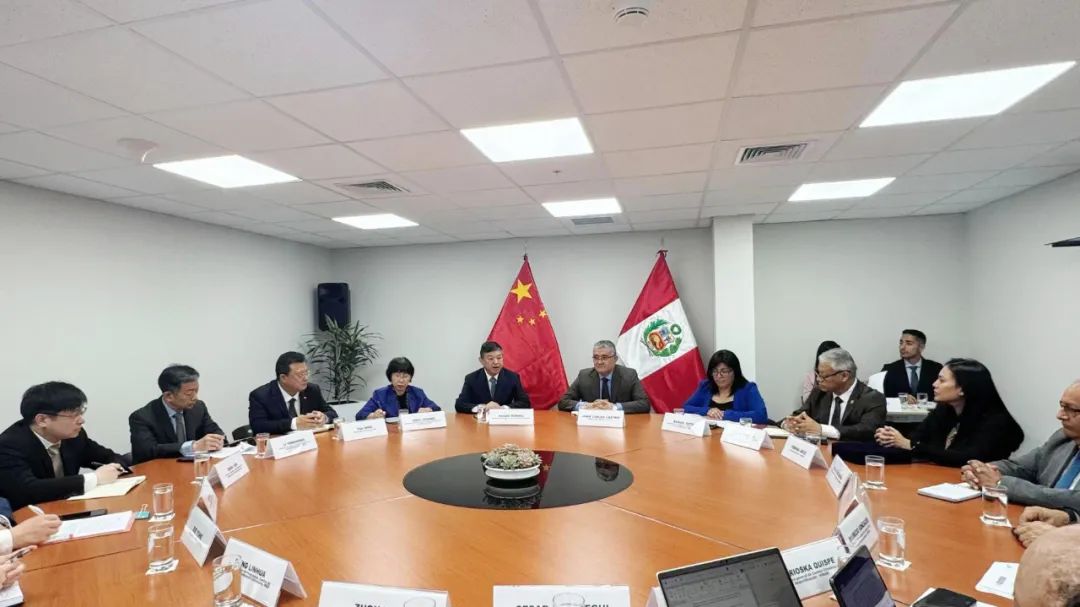 生態環境部部長黃潤秋與秘魯環境部長卡斯特羅舉行雙邊會談